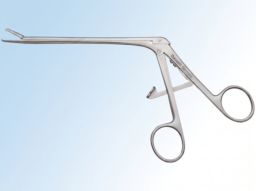 Dausch Rohrschaftinstrument für die Arthroskopie – Fasszange mit gebogenem Maulteil