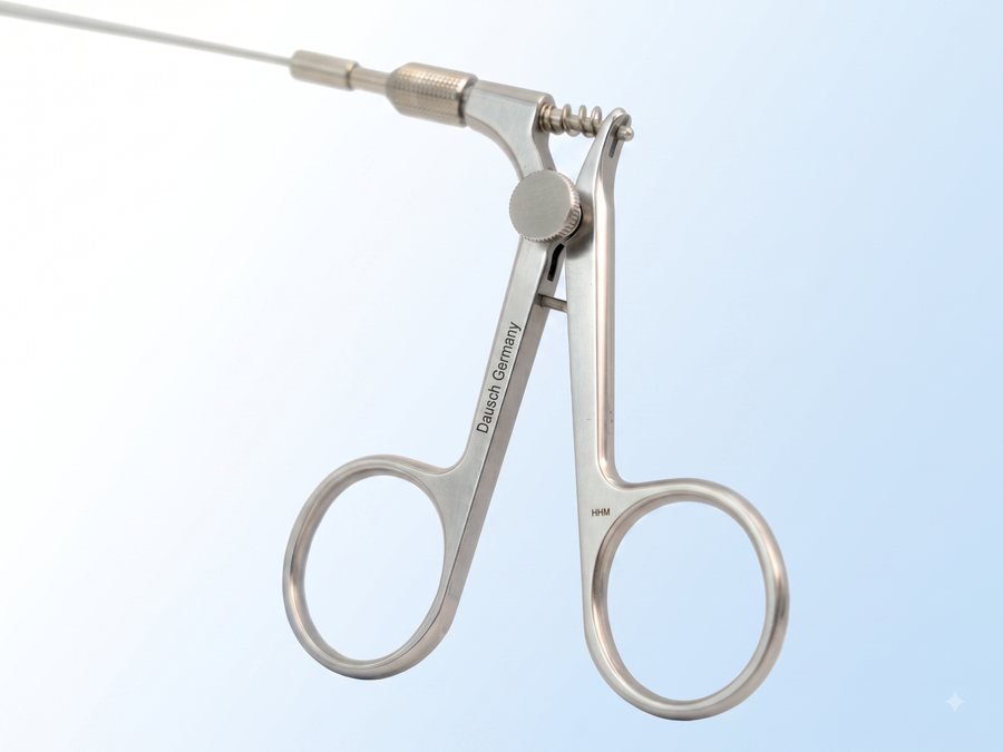 Dausch Rohrschaftinstrument für die Bronchoskopie – flexible Biopsiezange mit Ringgriff
