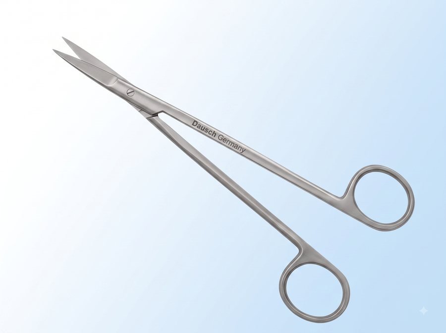 Dausch Rohrschaftinstrument für die HNO-Chirurgie – feinmechanische Schere